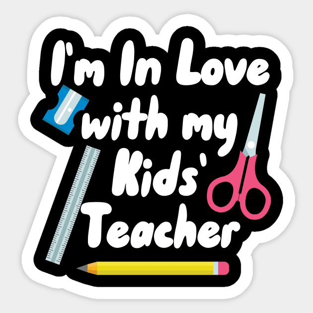 In Love With My Kids' Teacher Homeschooling Sticker by maxcode